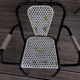 4 armchairs chairs Seducta perforated steel 50s by René Malaval