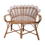 Rattan bench from the 1960s