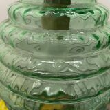 Suspension lumineuse en verre de Murano vert
