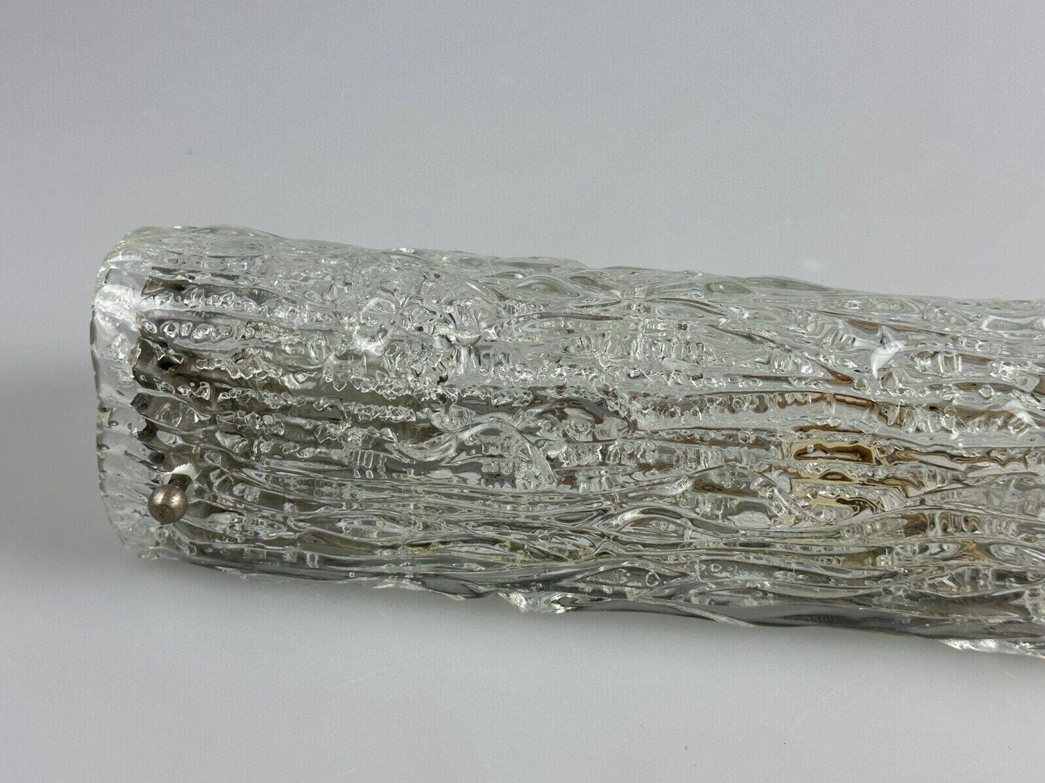 Lampe murale des années 60 et 70, éclairage de miroir, Allemagne, verre glacé, Space Age Design