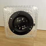 Plafonnier vintage en verre gaufré : éclairage rétro des années 1970