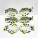 Set of 8 Italian fish plates in Barbotine ceramic.