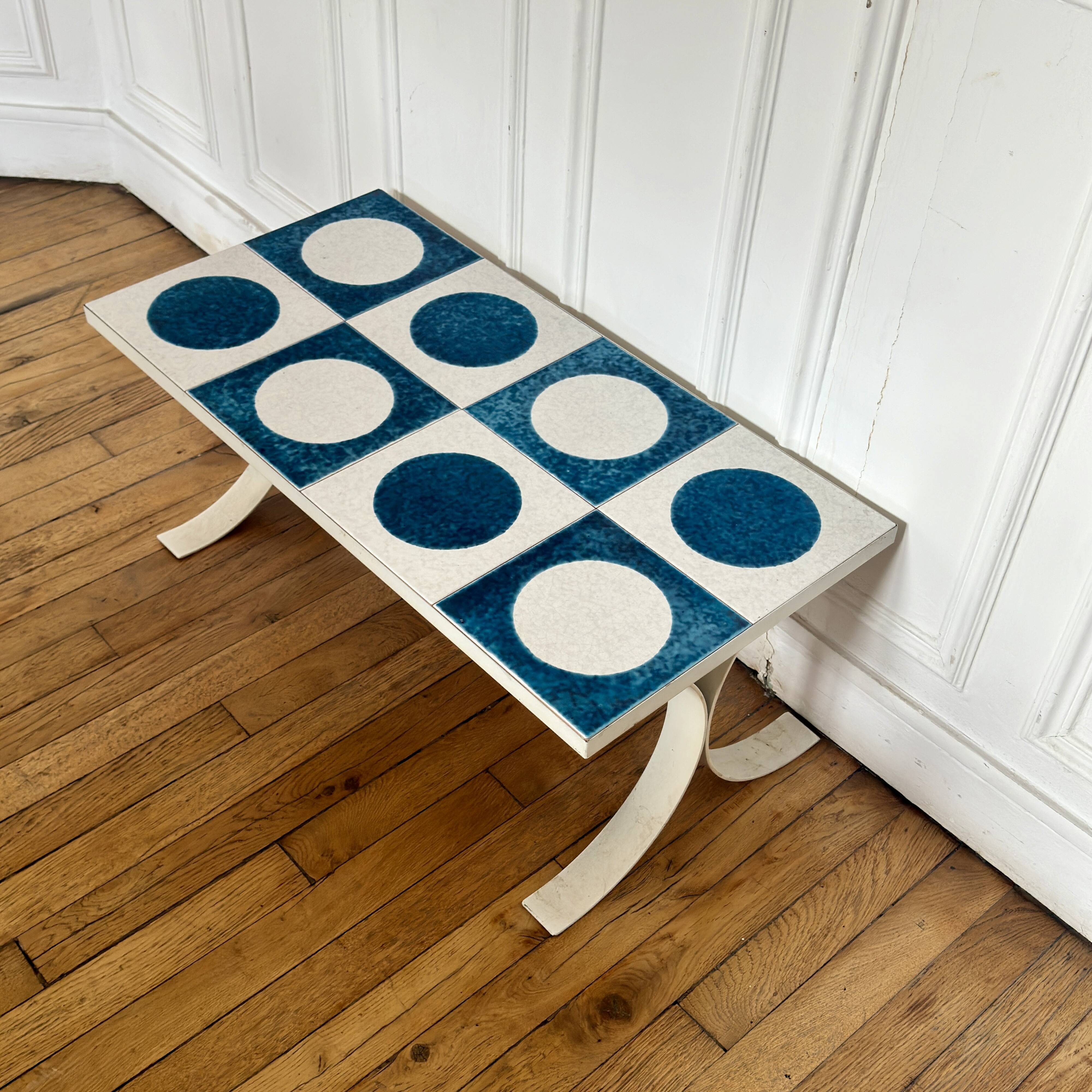 Table en céramique vintage années 1970