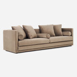 Canapé malmo marron velour, design scandinave