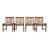1960s Set of 4 Vintage Teak Dining Chairs by Slagelse Møbelværk