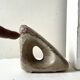 Sculptural and graphic ceramic vase by Bertoncello, Italy 1970