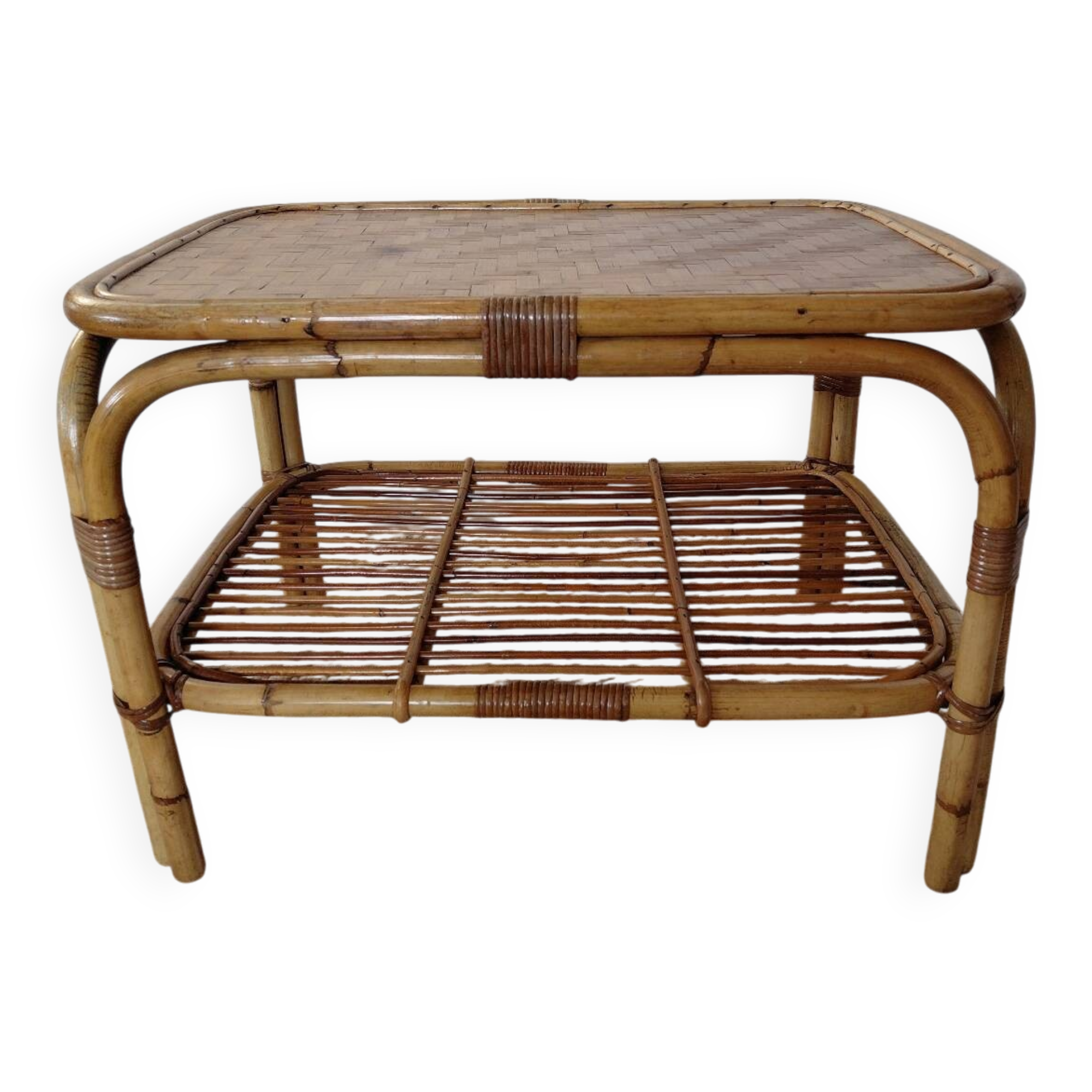 Vintage rattan coffee table