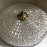 Glass and brass ceiling light