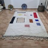 Handmade wool Berber rug 250x150 cm