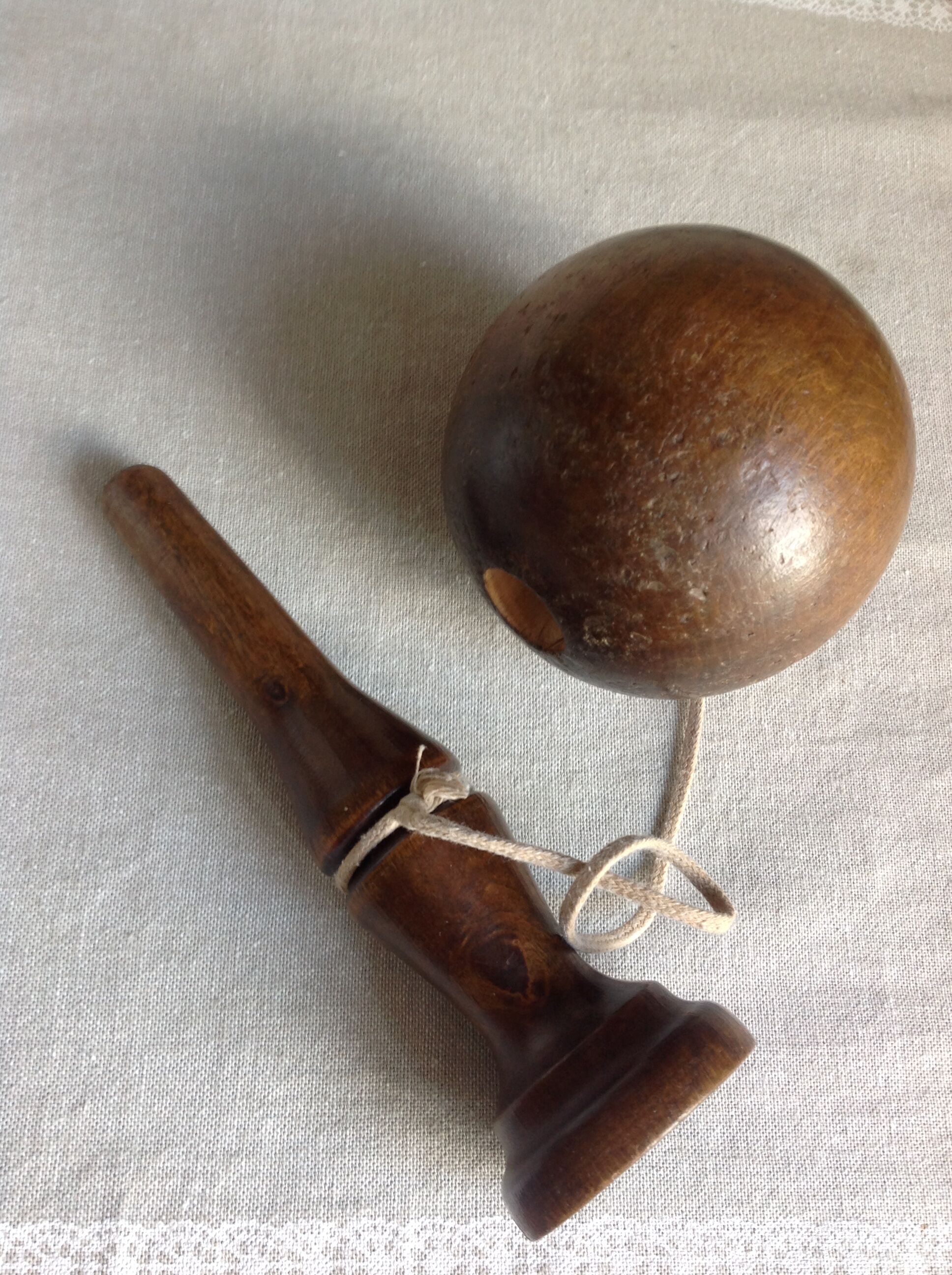 Old painted wood Bilboquet