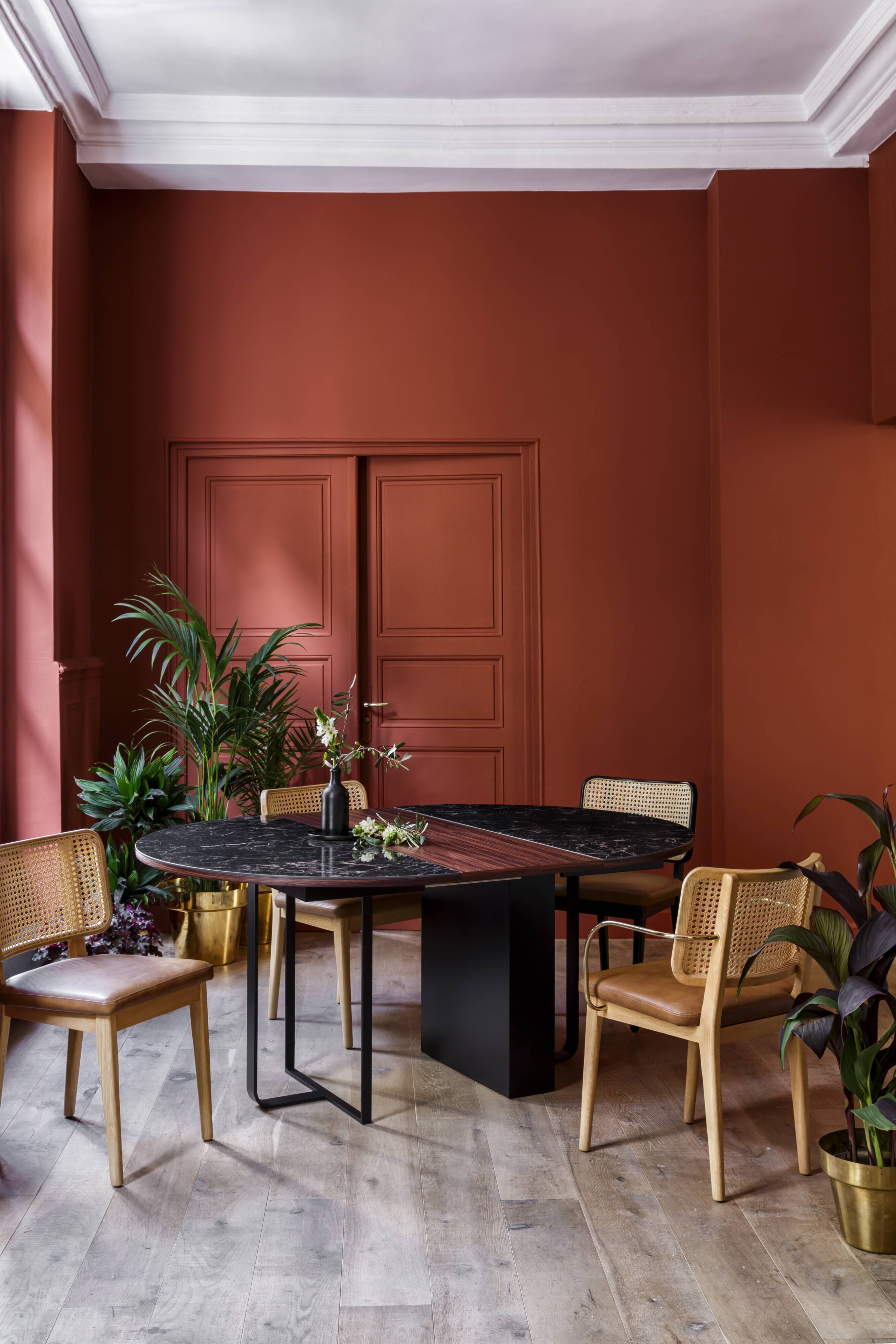 Chaise Cannage Pieds Carrés Prune