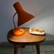 Orange desk or bedside lamp from the 50s