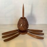 Decorative wooden pineapple