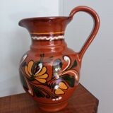 Hungarian ceramic pitcher signed