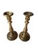 Coppia di Candelabri Antichi in Ottone - Stile Classico h 21 cm