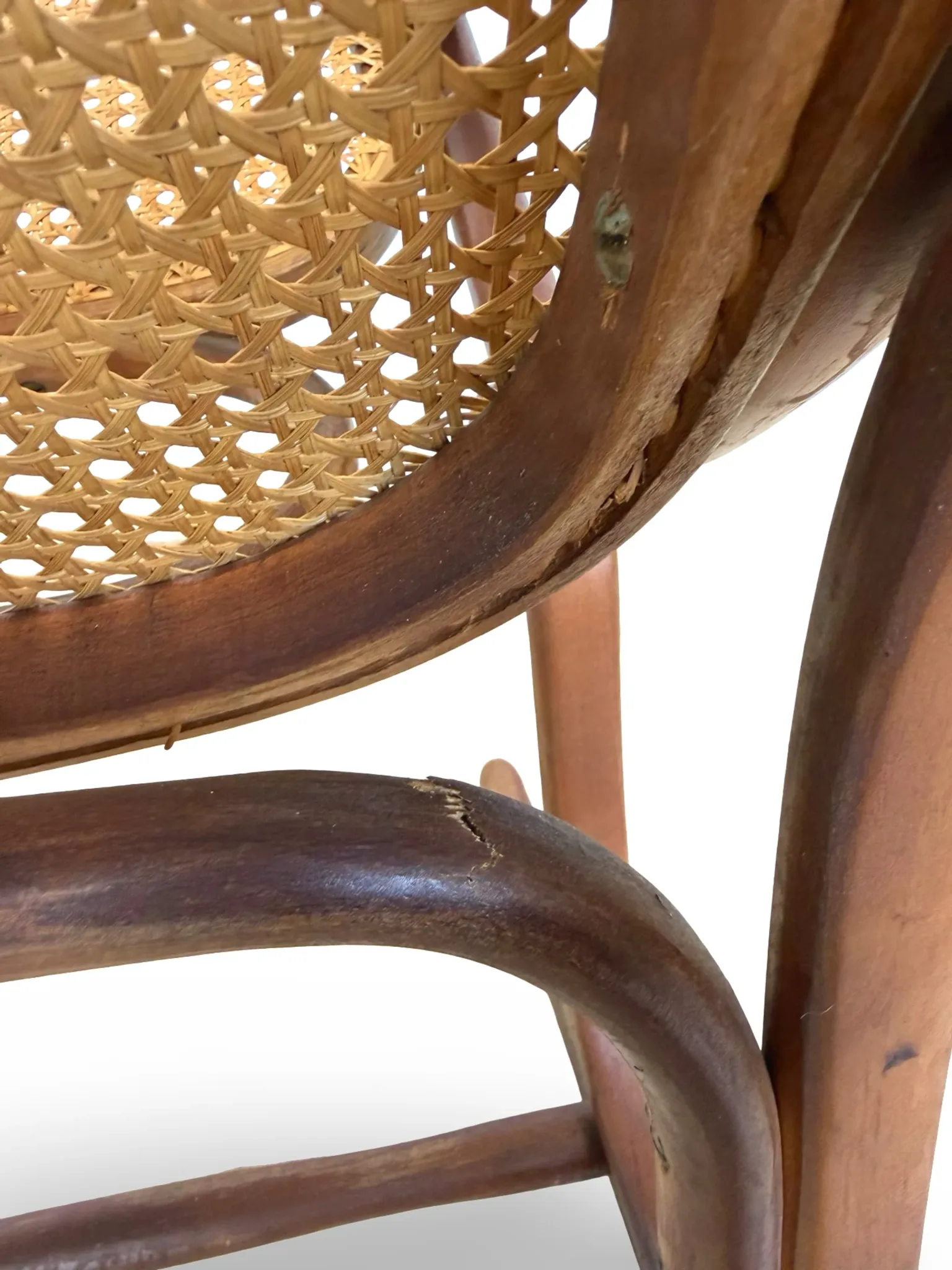 Vintage Bentwood Rocking Chair in the Thonet Tradition, by FMG, 1940s/