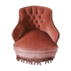 Pink velvet toad armchair