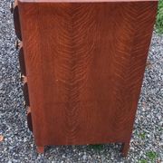 Vintage oak chest of drawers with splayed legs and 4 drawers, circa 1950