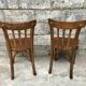Pair of bistro chairs troquet Parisien in curved wood 1950