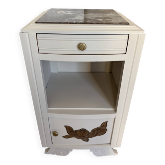 Bedside table, restored accent furniture.