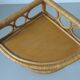 Wall angle shelf in rattan 60s 70s