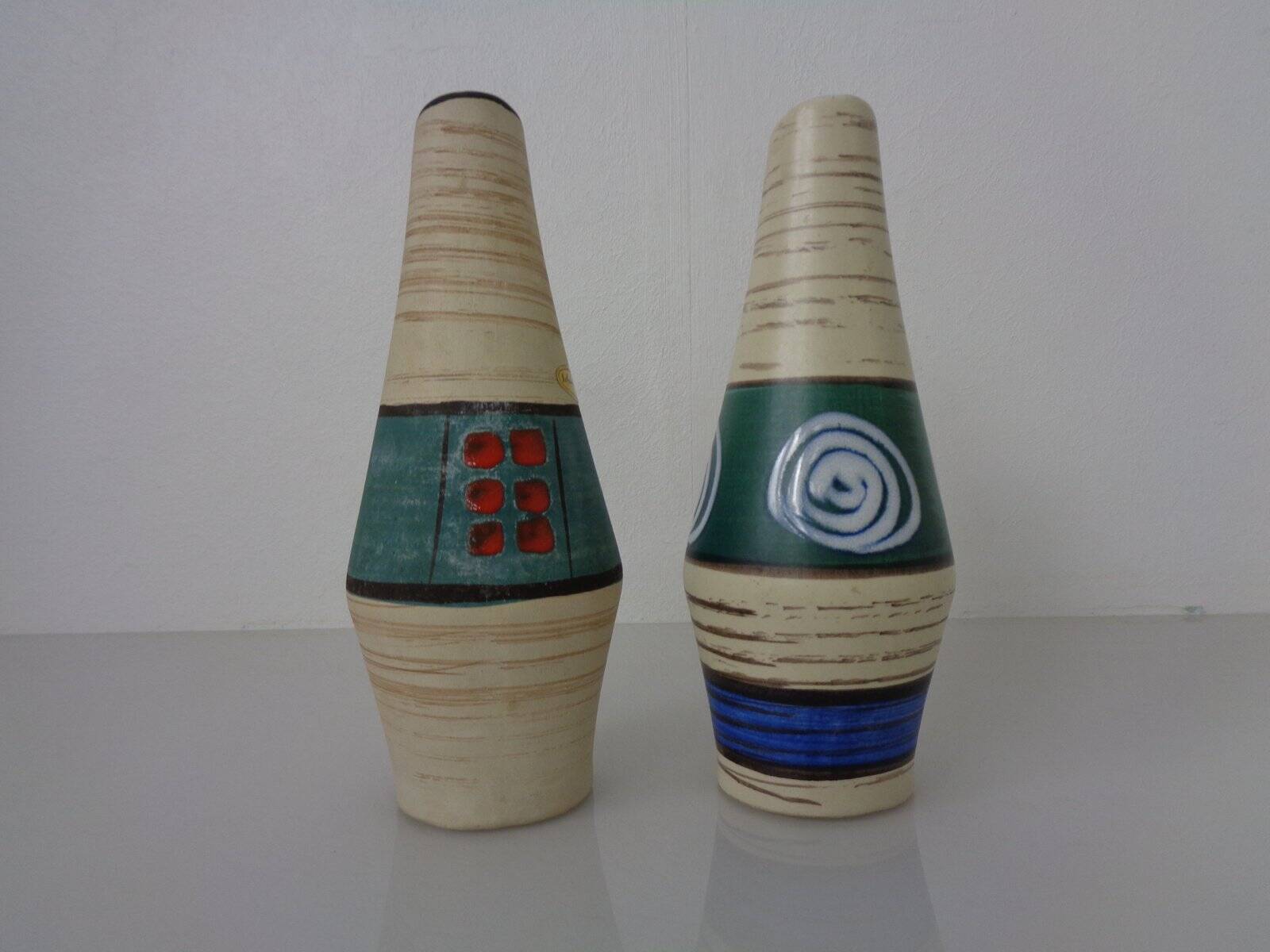 Ceramic vases by Heinz Siery for Scheurich, 1958, set of 2.
