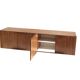 Vintage wall-mounted wengé sideboard by Banz Bord, 1970s