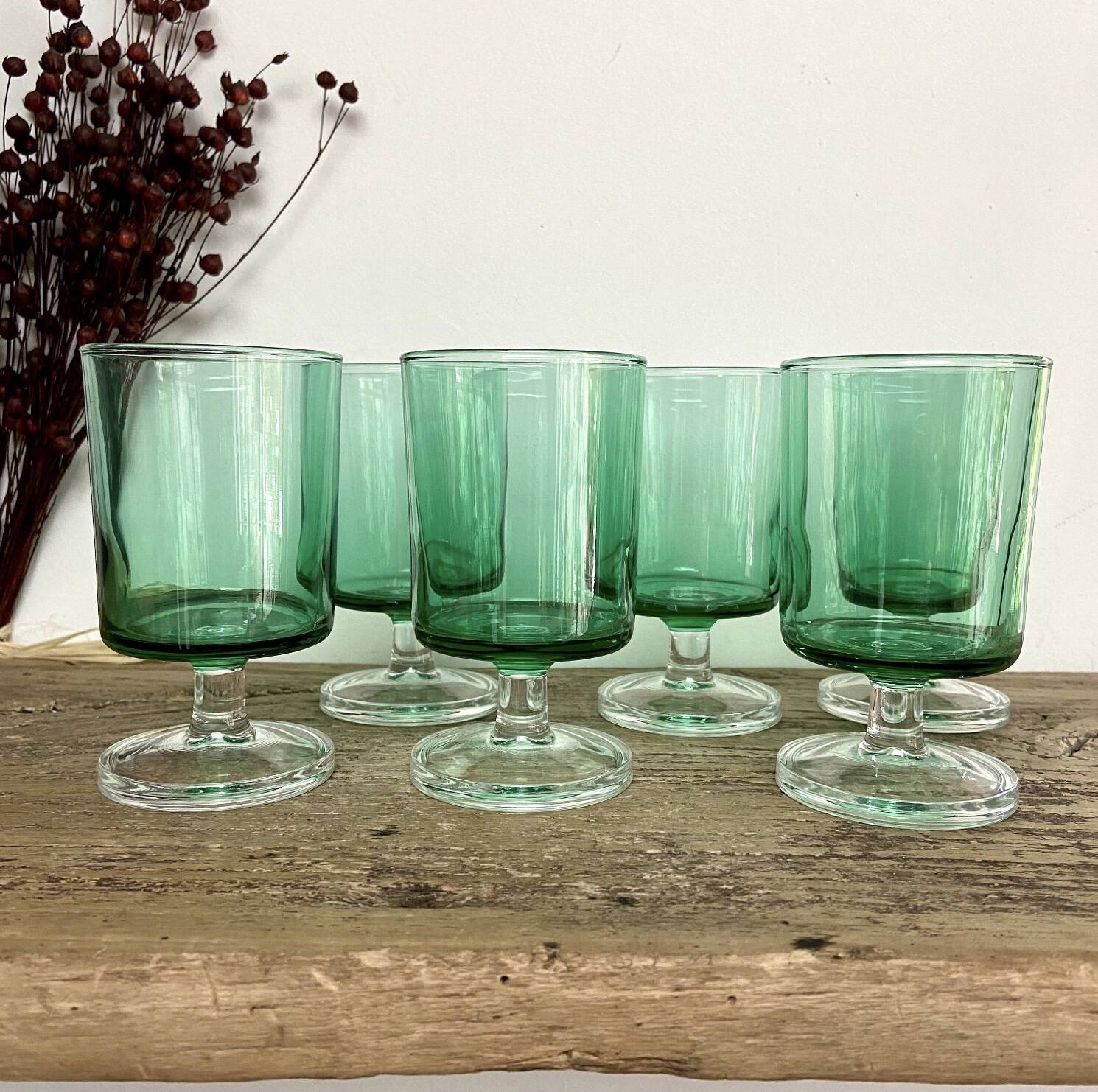 6 verres LUMINARC France vintage