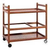 Midcentury Danish serving trolley in teak by Henning Korch for Silkeborg 1960s