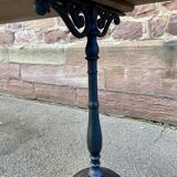 Café table bistro vintage brasserie 1890-1910 cast iron & fir
