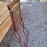 Garden furniture above wood and iron base It is foldable