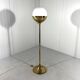 Vereinigte Werkstätten München brass & glass globe floor lamp 1960’s