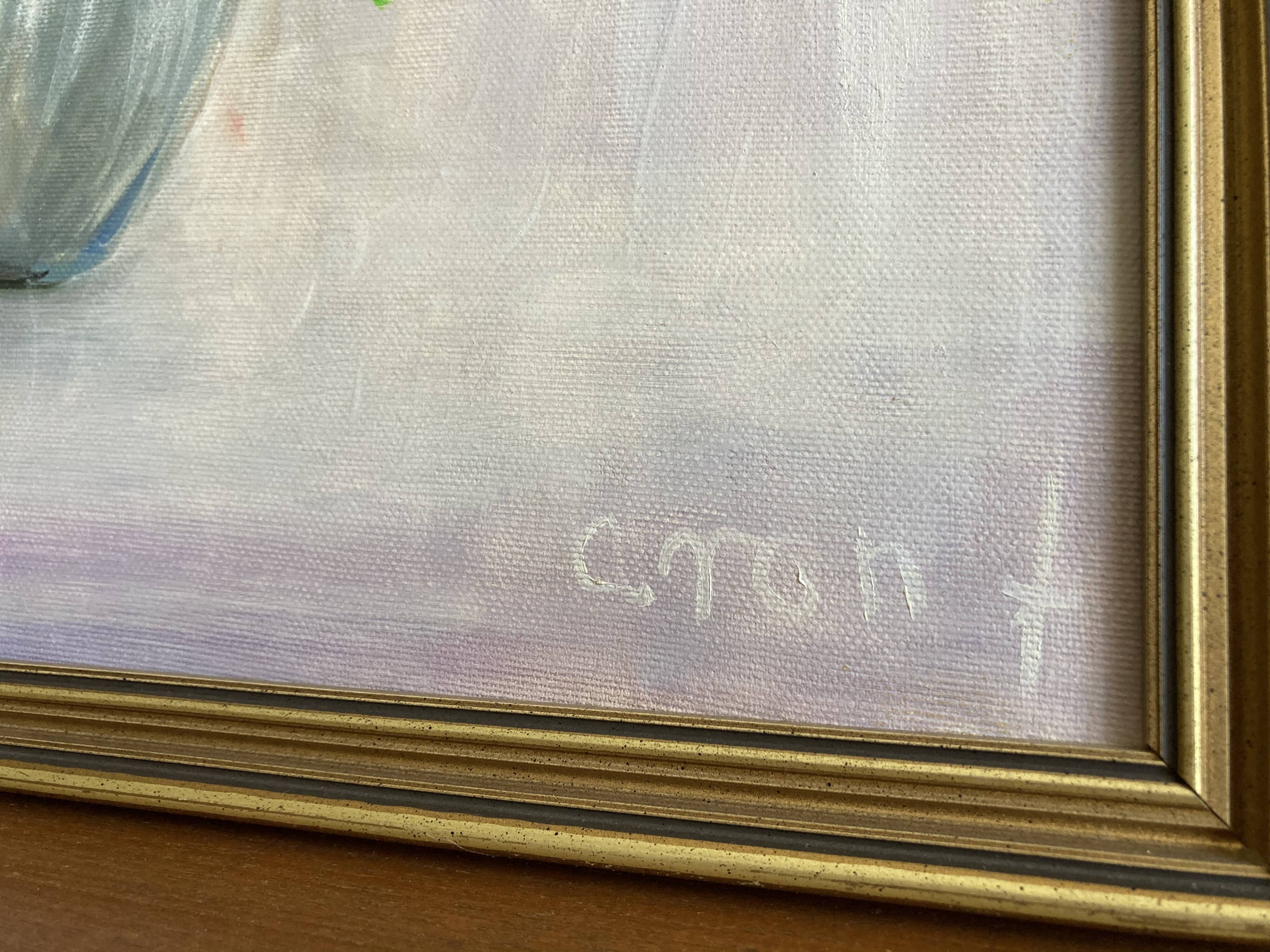 Old flower bouquet painting