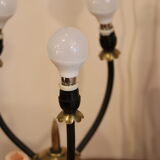 Table lamp from the early 1950s, brass sphere with spikes.