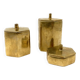Set of 3 solid Brass boxes , De Falco Italy 1970s