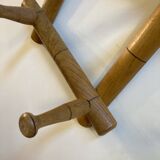 Oak accordion coat rack with 10 hooks