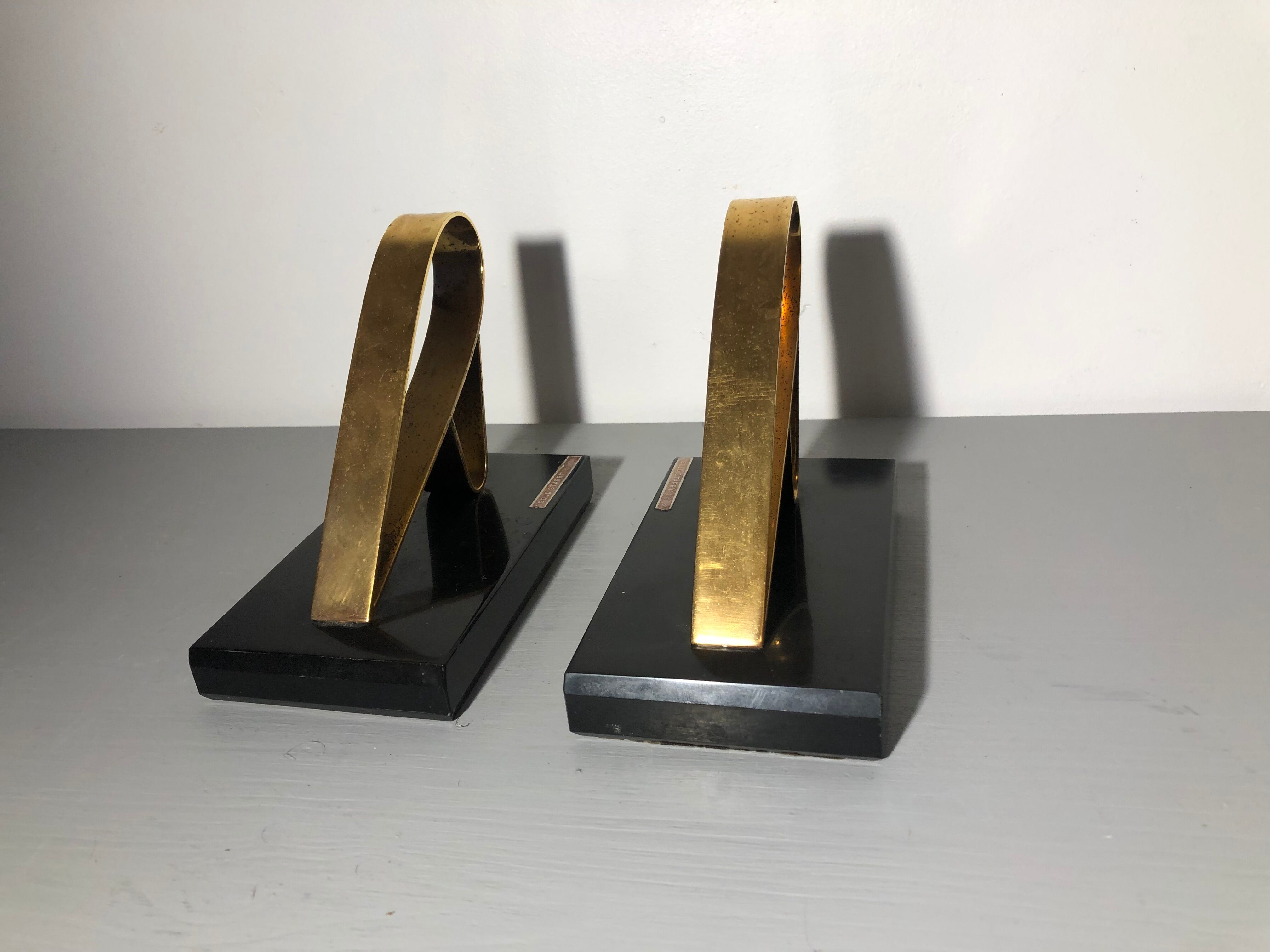 Pair of greenhouses vintage books in gold metal gold starry 1950s/1960s