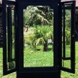 Dressmaker's cabinet with beveled triptych mirrors. (Mirror cabinet)
