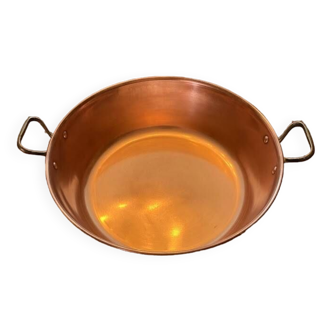 Bassine à confiture en cuivre, 9 L. diamètre 38 cm