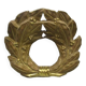 Old ornament in embossed brass - laurel wreath