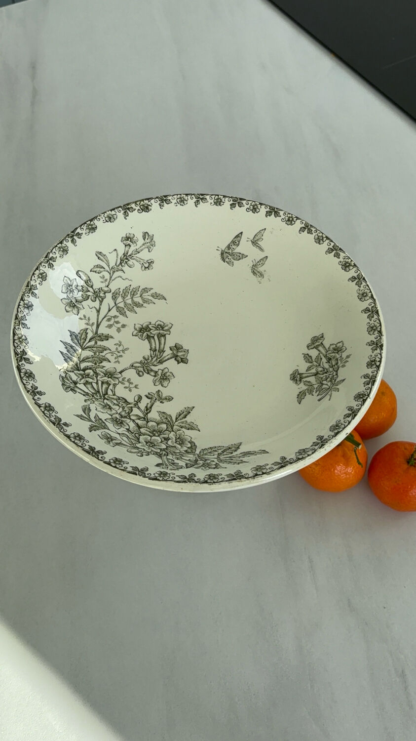 French ironstone fruit bowl, St Amand, Denise model