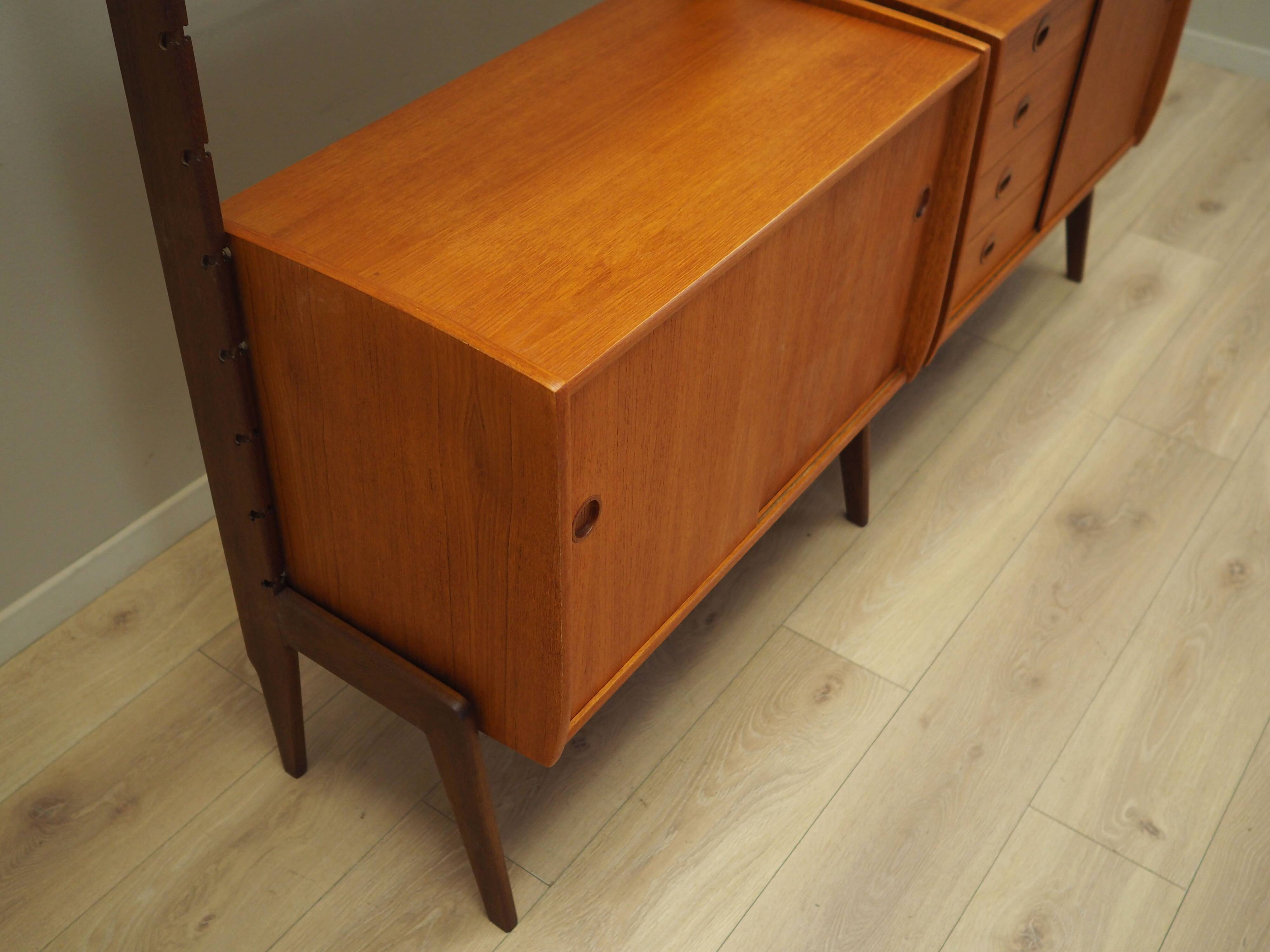 Teak system bookcase, Norwegian design, 1960s, production: Blindheim Mobelf