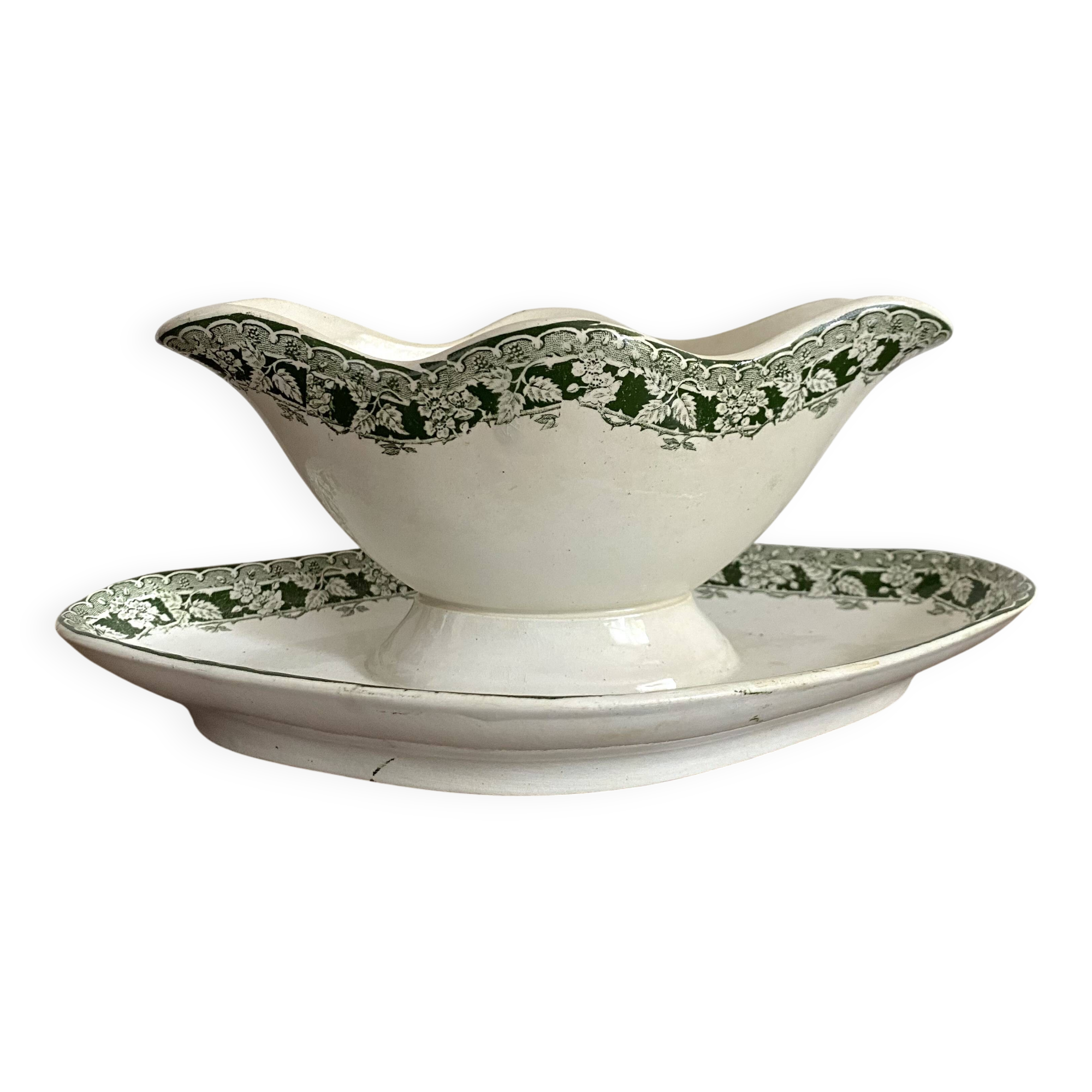 St Amand "mulberry" ironstone sauceboat