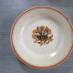 6 old art-deco flat plates in earthenware by Creil Montereau, model carnations