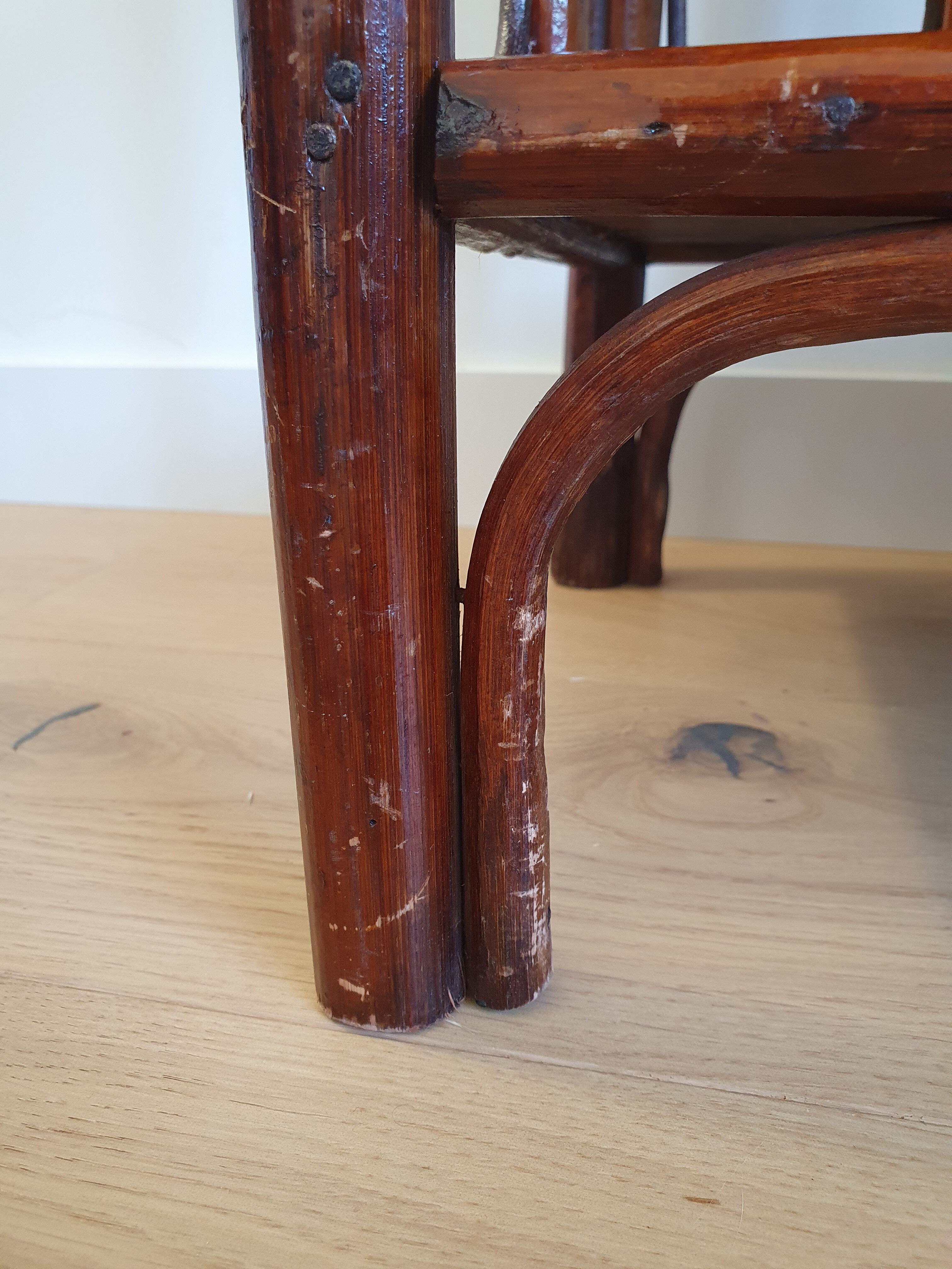 Rattan library shelf