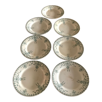Flat plates in Gien Porcelain "Venice"