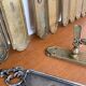 Set of 13 antique beaded brass cleanliness plates + handle – 19th century
