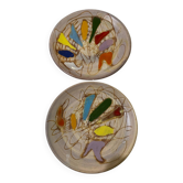 Set of two plates from the Vallauris ceramic collection