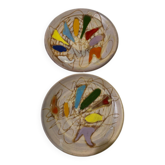 Set of two plates from the Vallauris ceramic collection