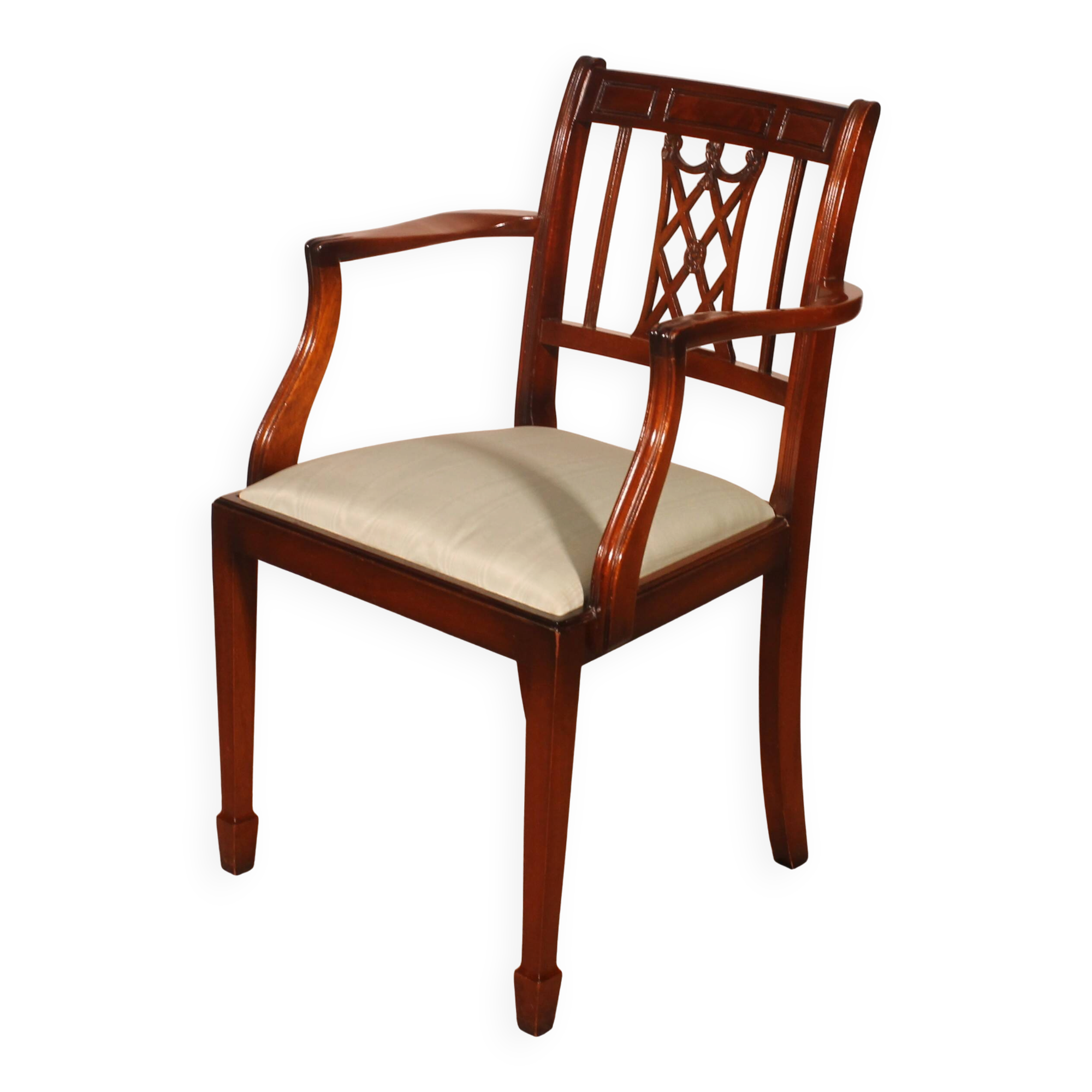 fauteuil de bureau ou autre de style hepplewhite en acajou